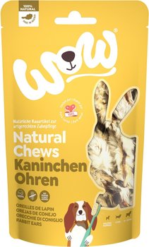 WOW Natural Chews Kaninchenohren - suszone uszy królika (120g) - WOW