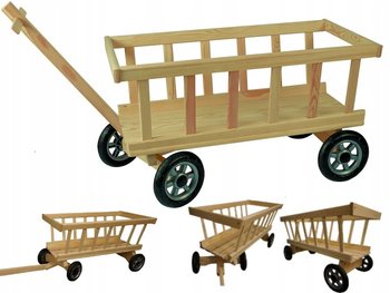 Wóz drabiniasty 73 cm, duży drewniany, taczka - Tupiko