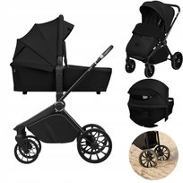 Wózek 2w1 GONDOLA SPACERÓWKA PRZÓD TYŁ AiryDots DUŻE KOŁA Lionelo Mika Plus