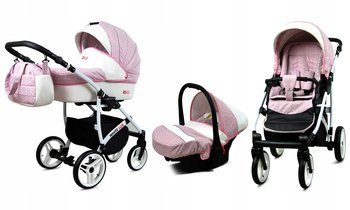 Wózek 3w1 dziecięcy spacerówka BabyLux White Lux - BabyLux