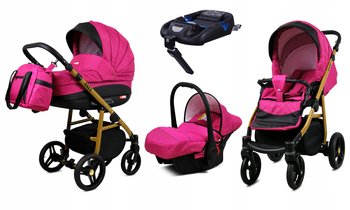 Wózek 4w1 dziecięcy BabyLux AXEL ALU + baza ISOFIX - BabyLux