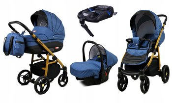 Wózek 4w1 dziecięcy BabyLux AXEL ALU + baza ISOFIX - BabyLux