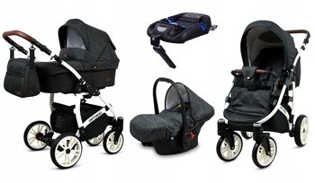 Wózek 4w1 dziecięcy BabyLux Optimal + baza Isofix - BabyLux