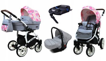 Wózek 4w1 dziecięcy BabyLux Optimal + baza Isofix - BabyLux