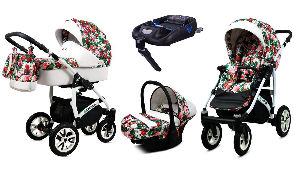 Wózek 4w1 dziecięcy BabyLux Tropical   baza Isofix - BabyLux | Sklep ...