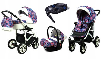 Wózek 4w1 dziecięcy BabyLux Tropical + baza Isofix - BabyLux