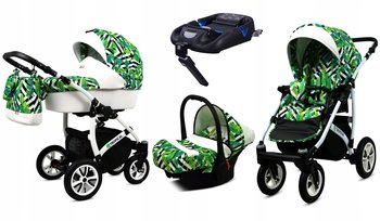 Wózek 4w1 dziecięcy BabyLux Tropical + baza Isofix - BabyLux