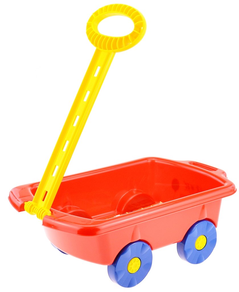 Фото - Іграшка для пісочниці Wózek do piasku z rączką do ciągnięcia taczka czerwony Produkt PL