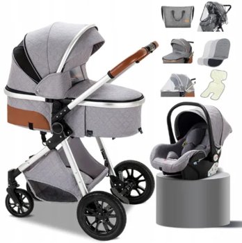 Wózek Dziecięcy 3W1 Fotelik Spacerówka Gondola Lekki Wielofunkcyjny - YAZOCO