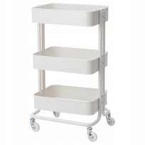 WÓZEK KUCHENNY NA KÓŁKACH IKEA RASKOG BIAŁY Regał Mobilny Barek 35x45x78 cm