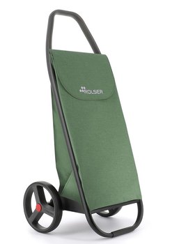 Wózek na zakupy na dużych kołach Rolser Com Tweed - green - Inna marka