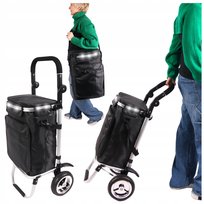 Wózek na zakupy na kółkach gumowych torba zakupowa stelaż lekki wodoodporny