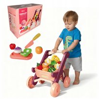 Wózek sklepowy dla dzieci – zestaw do zabawy w sklep, supermarket