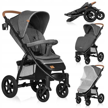 WÓZEK SPACEROWY LIONELO ANNET TOUR 22KG DUŻE KOŁA SPACERÓWKA MOSKITIERA - Lionelo