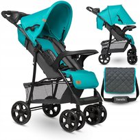 WÓZEK Spacerowy Spacerówka LEKKI Składany Duże Koła + TORBA Lionelo Emma