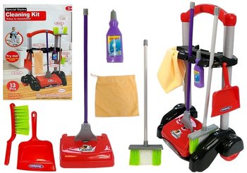 Wózek Sprzątaczki z Obrotową Szczotką + Akcesoria - Lean Toys