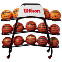 Wózek stojak na piłki koszykarskie Wilson NBA Deluxe Ball Cart - WTB181800 Inna marka