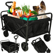 Wózek Turystyczny Plażowy Na Zakupy Transportowy Składany Duży  Mocny Stelaż