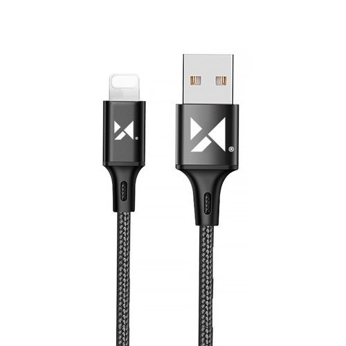 Zdjęcia - Kabel Wozinsky  przewód USB - Lightning 2,4A 1m czarny  (WUC-L1B)