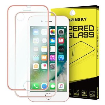 Wozinsky szkło hartowane na cały ekran + osłona na tył z aluminiową ramką iPhone 8 / 7 różowy - Wozinsky