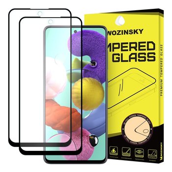 Wozinsky zestaw 2x super wytrzymałe szkło hartowane Full Glue na cały ekran z ramką Case Friendly Samsung Galaxy A51 czarny - Wozinsky