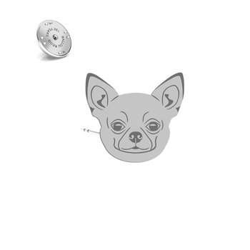 Wpinka Chihuahua Krótkowłosa srebro pozłacane - MEJK Jewellery - Radziszewska