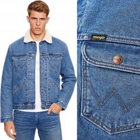 Wrangler 124Mj Sherpa Wranch Ocieplana Katana Kurtka Dżins Na Misiu L Wrangler