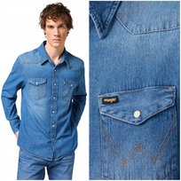 Wrangler 27MW MEN'S WESTERN ICON SHIRT Mid Stone koszula jeansowa męska 3XL Wrangler