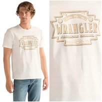 Wrangler Americana Tee biała koszulka bawełniana męska t-shirt logo L Wrangler