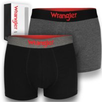 WRANGLER Bokserki Męskie TRUNK Bawełna 22055 2 pak Czarne Szare Rozmiar XXL Wrangler