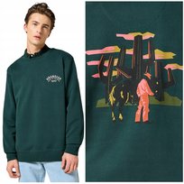 Wrangler CREWNECK SWEATSHIRT luźna bawełniana bluza logo+nadruk z tyłu XXL Wrangler
