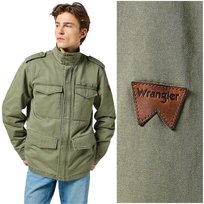 Wrangler FIELD JACKET Dusty Olive wojskowa bawełniana ocieplana kurtka S Wrangler
