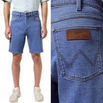Wrangler FRONTIER SHORT Wave luźne krótkie spodenki jeansowe szorty W36