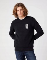 WRANGLER GRAPHIC CREW FADED BLACK W6D8HAXV6 XL