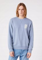 WRANGLER GRAPHIC CREW STONE BLUE W6D8HAX4Q XL