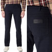 Wrangler GREENSBORO Black CZARNE MATERIAŁOWE SPODNIE W33 L32