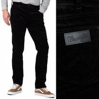 Wrangler GREENSBORO Black CZARNE SZTRUKSY W32 L34