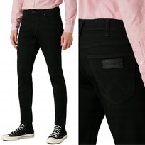 Wrangler GREENSBORO Black Valley PROSTE CZARNY DżINS W46 L30