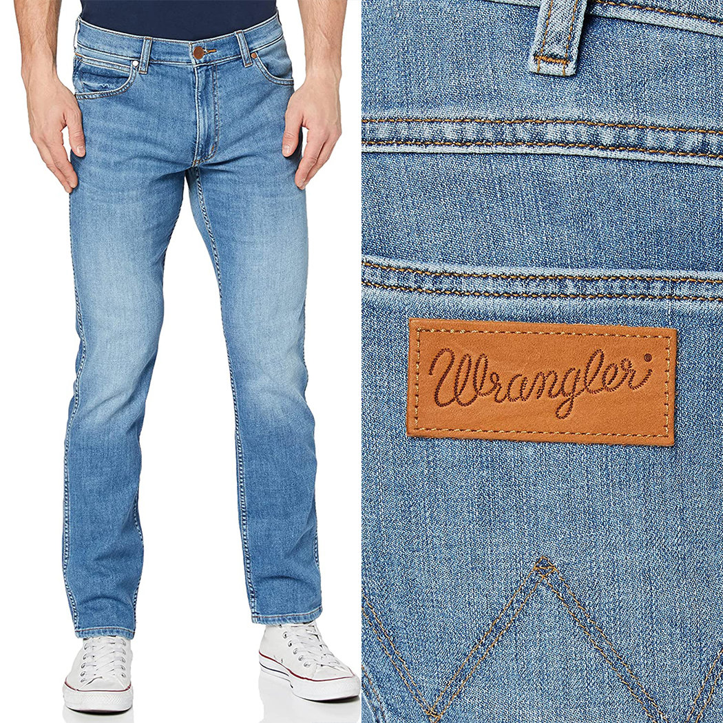 Wrangler Greensboro Jeans Uomo Elasticizzati, Vestibilit&agrave; Dritta &ndash; FARO WA248, Vari Taglie (30-50)