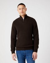 Wrangler Half Zip Knit Męski Sweter Rozpinany Delicioso Brown W8D0Pjh38-S