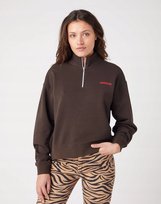 WRANGLER HALF ZIP SWEATSHIRT DELICIOSO BROWN W6Q5FAH38 XXL
