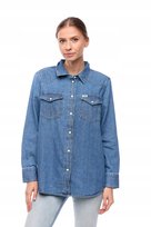 WRANGLER HERITAGE SHIRT MID INDIGO W5S96OX8E S