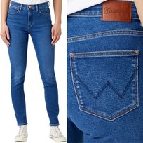 Wrangler HIGH SKINNY Camelia wysokie damskie spodnie jeansowe rurki W34 L32