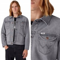 Wrangler ICONS 124MJ JACKET Bright Side SZARA KATANA KURTKA DżINS XL Wrangler