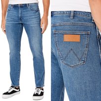 Wrangler LARSTON SLIM TAPERED New Favorite ZWĘŻANE BLUE DżINS W36 L36