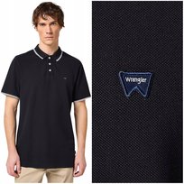 Wrangler POLO SHIRT Black bawełniana koszulka polo męska małe logo XXL Wrangler