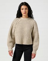 WRANGLER PUFF SLEEVE SWEATER OATMEAL 112356481 M