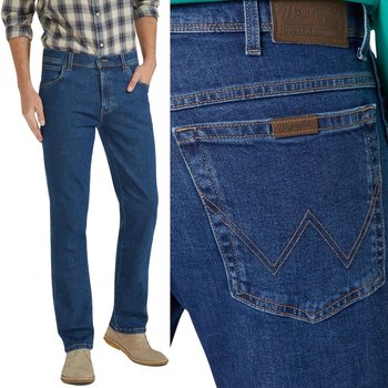 Wrangler REGULAR Dark Stone DURABLE JEANS KLASYKA GATUNKU Pewex W32 L30 - Wrangler