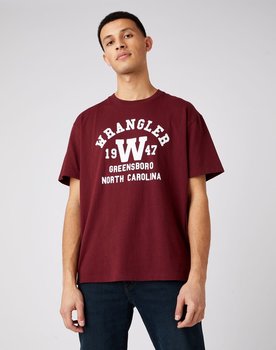 Wrangler Ride Tee Męski T-Shirt Koszulka Tawny Port W7K3Gfx7O-L - Inna marka
