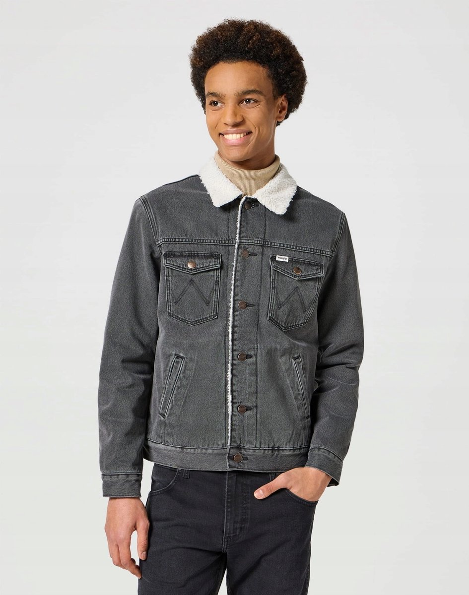 Wrangler Dark Wash Hundegeschirr – Denim Mit Sherpa-Futter, Bequem & Stylisch, Größe LPHRN0041